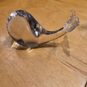 Elegant Glass Whale Figurine